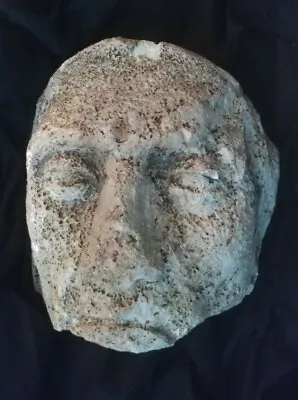 Carved Rock Or Chalk Stone Face Garden Carving Vintage Ethnic Statue Tiki • $34.99