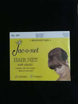 Jac-O-Net Bouffant Invisible Retro Very Thin Fine Hair Net Blonde Color • $7.98