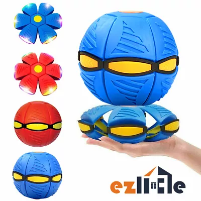 Flying Saucer Ball Pet Toys LED Light Magic Deformation Outdoor Sport Ball New • $12.49