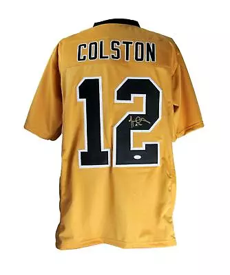 Marques Colston Signed/Auto Saints Custom Gold Football Jersey JSA 165271 • $169