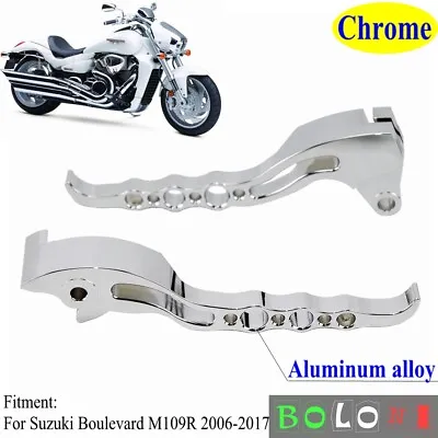 Motorcycle Chrome CNC Aluminum Brake Clutch Levers For Suzuki Boulevard M109R   • $41.95