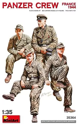 Miniart 1:35 Scale Model Kit Figures Panzer Crew France 1944 MIN35364 • £11.95