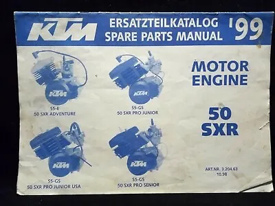 KTM 50 SXR Motorcycle Pro Junior Senior Engine Spare Parts Manual '99 1999 • $19.99