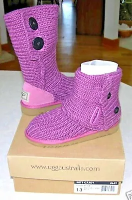 NIB UGG Crochet Cardy Boots Dusty Rose Pink Girls 2 3 4 6 ( Women's 4 5 6 8 )  • $129.95