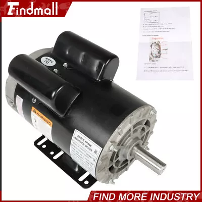 5HP 7/8  Shaft Air Compressor Duty Electric Motor 3450 RPM Single Phase 230V New • $210