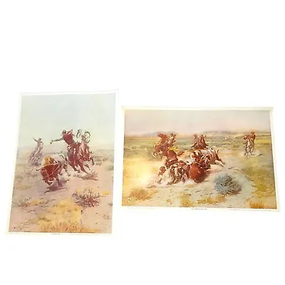 Charles M. Russell Art Print The Strenuous Life & The Bolter Vintage LI507 • $39.99