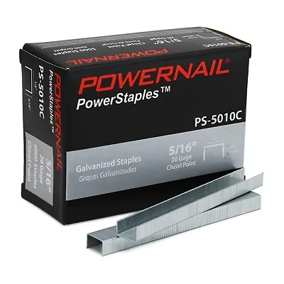 Powernail 20-Ga. 1/2-In. Crown 5/16-In. Length Chisel Point Staples (5000 Ct) • $13.20