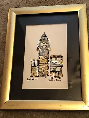 Antique L Kersh Of London Big Ben Scene Made Out Of Watch Pieces Very Steampunk • $24