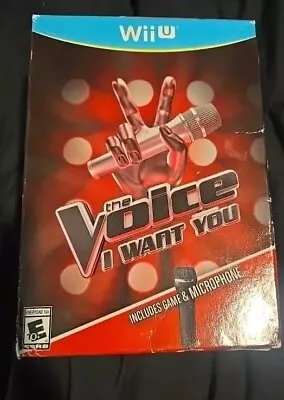 The Voice I Want You Nintendo Wii U Complete Game W/ Microphone Set Combo Sealed • $39.99