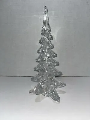 Vintage Art Glass Christmas Tree Crystal Clear 10  • $50