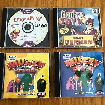 PC/Mac CD Rom Game GERMAN Childrens Language Learning Muzzy Monkey LinguaFun • $10