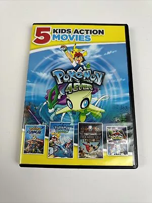 5 Kids Pokemon Movies DVD 2002 4Ever Jirachi Destiny Deoxys Heroes Funimation • $7.99