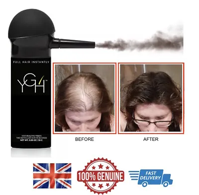 YGH - Hair Building Fibres & Pump Spray Applicator Keratin Hair Loss Fibers   • £3.75