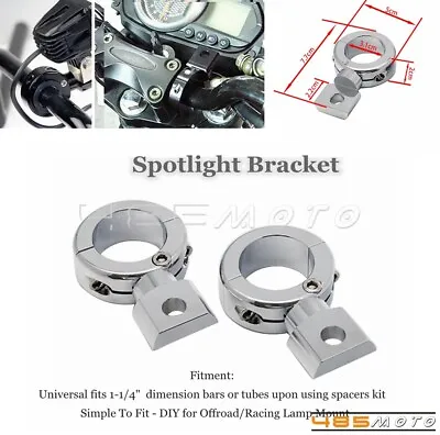 2x Motorcycle Spot Light Fog Turn Signal Clamp Holder Mount Bracket Fit 1-1/4  • $28.34