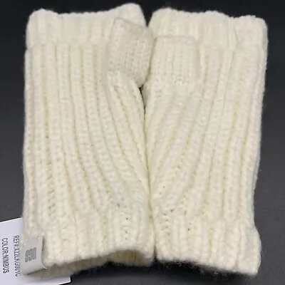 Ugg Fingerless Knit Glove One Size Nimbus White Acrylic Wool Blend • $40.50