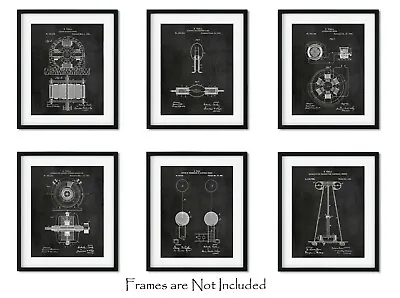 6 Nikola Tesla Physics Science Wall Art Patent Prints 8x10 - Engineering Gifts • $19.95