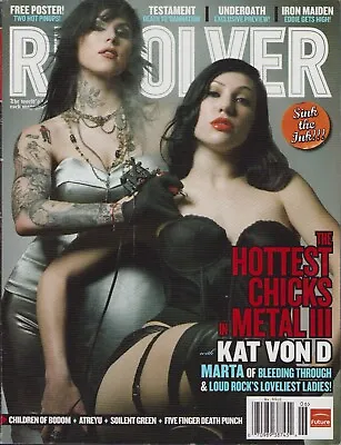 Revolver Magazine #69 + Poster Hottest Metal Chicks Kat Von D Karin Axelssan • £24.12