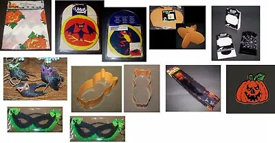 Junk Drawer Lot Of 11 Halloween Party Items Decorations Scarf Eye Mask Owl Bat + • $8.95