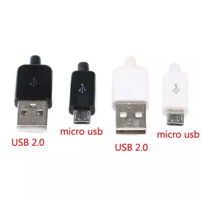 DIY Micro USB 2.0 Male Plug Connector Data Line Adapter Plug Cord Jack Cable • $1.96