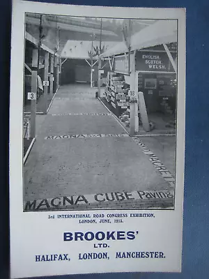 Brookes` Ltd..road Paving Co..advertising Card..halifaxmanchesterlondon..1913 • £5