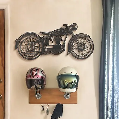 Cafe Racer Metal Wall Decoration Black - 39  X 18  Motorcycle Lovers Decoration • $184.99