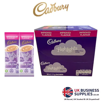£29.99 • Buy 60 X Cadbury Fairtrade Highlights Instant Hot Chocolate Sticks {2 X 30's}