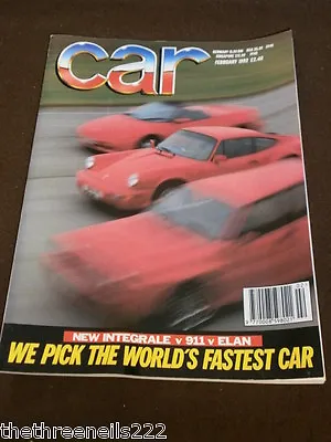 $8.67 • Buy CAR MAGAZINE - INTERGRALE V 911 V ELAN - FEB 1992