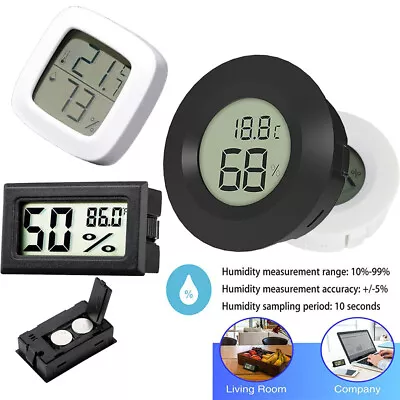 Digital LCD Room Thermometer Hygrometer Humidity Meter Garden Greenhouse House • £2.65