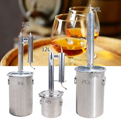 12L 3 Gallon Alcohol Distiller Brewing Kit Moonshine Wine Boiler Still Stainless • $155