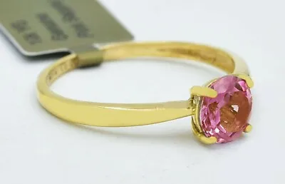 $266.84 • Buy GENUINE 1.10 Cts PINK SAPPHIRE RING 14K GOLD - Free Appraisal Service - NWT