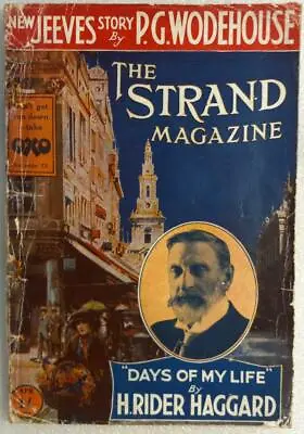 Strand Magazine Pulp - April 1926 - Haggard - Days Of My Life Part 1 Wodehouse • $50