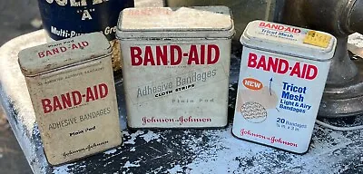 Lot Of (3) Vintage Band Aid Tin Boxes • $6