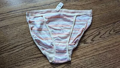 VTG Victoria's Secret 100% Cotton String Bikini Panties Sz L Y2K 2009 Vintage • $59.99