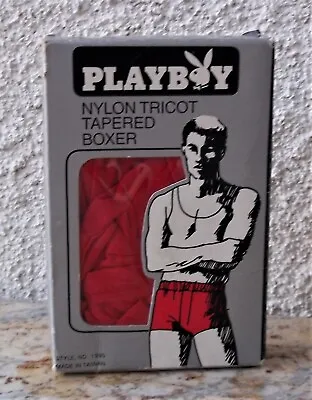 VINTAGE RARE NOS MEN’S PLAYBOY TRICOT BRIEFS TAPERED BOXER 1960s? MEDIUM 32-34 • $165