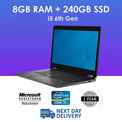 Generic Fast Cheap Intel Core I5 6thGen Win 10 8GB RAM 240GB SSD WI-FI LAPTOP • £104.99