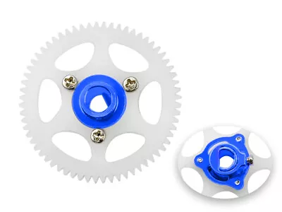 Microheli CNC Delrin Main Gear W/ Hub Set (BLUE) - BLADE MCPX BL2 • $20.99