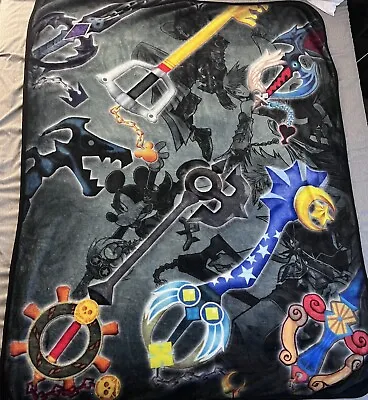 Kingdom Hearts Keyblade Fleece Blanket  Authentic Disney Square Enix • $40