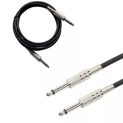 3m Mono 6.35mm 1/4 Inch Jack Plug Guitar/Amp/Instrument Patch Cable Lead Silver • £4.99