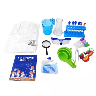 Kids Science Kit Kids Science Experiment Kit With Lab Coat DIY Chemistry S R7Z1 • $29.29