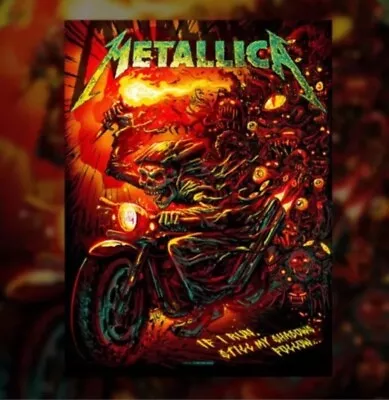 METALLICA Shadows Follow Screen Printed Poster Munk One [SHIPPED!] 🆕 ✅  • $199