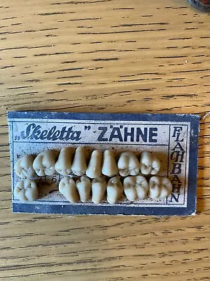 Rare Antique Vintage False Teeth Skeletta ZAHNE Anatomically Dentures Diatoric • $54.99