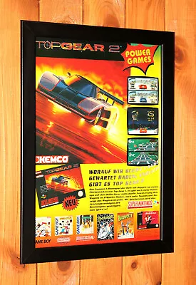 1993 Top Gear 2 Sega Genesis Amiga SNES Vintage Promo Mini Poster Ad Page Framed • $59.28