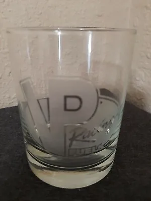VP Racing Fuels Etched Wine Cocktail Round Glass 4.5” Tall-3  Dia--EUC!! • $9.99