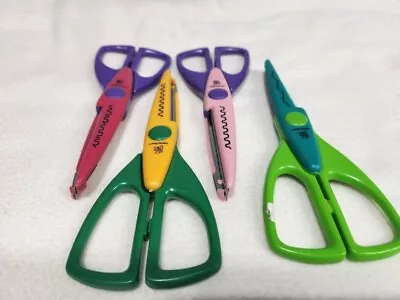 Provo Craft 7  Scrapbooking Scissors Gently Used Decorative Edge Shapes Lot Of 4 • $4.99