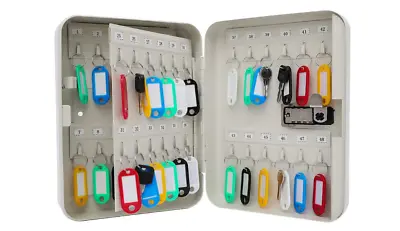 48 Key Cabinet Wall Mount Locking Organizer Storage Combination Lock Box White • $32.84