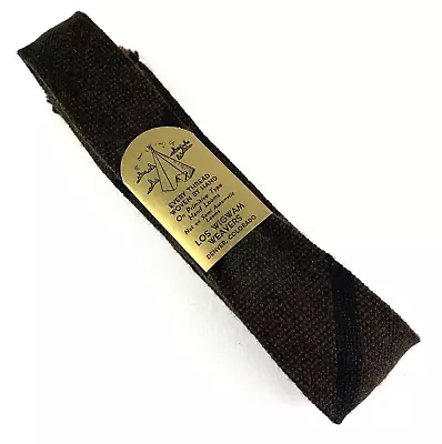 Vintage Los Wigwam Weavers Men's Narrow Wool Necktie Brown Black NOS Denver Col. • $32.68