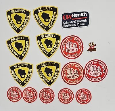 Lot Vintage University Of Wisconsin Badgers Security Police Patches • $15.50