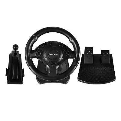 Gazechimp Car Racing Game Steering Wheel Pedals Kit Driving Simulator For • £69.54