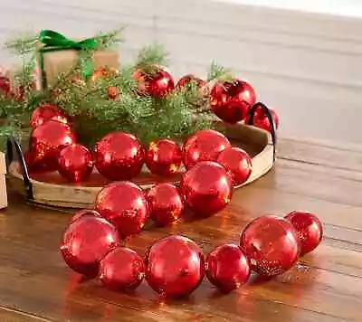 NEW Indoor/Outdoor Illuminated 75  Shatterproof Ball Garland By Valerie PARR HI • $39.99