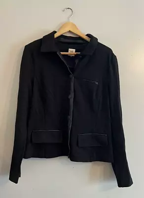 CABI #3376 Tudor Jacket Blazer BLack Button Front Womens Size Large L • $0.99